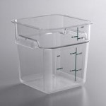 Carlisle 18 Qt. Allergen-Free Clear Square Polycarbonate Food Storage Container Carlisle 18 Qt. Allergen-Free Clear Square Polycarbonate Food Storage Container