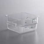 Carlisle 18 Qt. Allergen-Free Clear Square Polycarbonate Food Storage Container Carlisle 18 Qt. Allergen-Free Clear Square Polycarbonate Food Storage Container