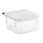 Araven 2.1 Qt. Translucent Square Polypropylene Food Storage Container with Airtight Lid