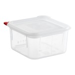 Araven 2.1 Qt. Translucent Square Polypropylene Food Storage Container with Airtight Lid