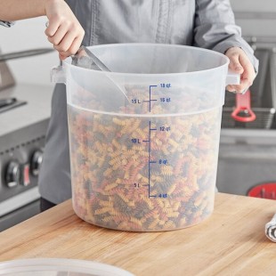 Vigor 18 Qt. Translucent Round Polypropylene Food Storage Container Vigor 18 Qt. Translucent Round Polypropylene Food Storage Container
