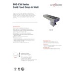 Alto-Shaam 600-CW/R 6 Pan Refrigerated Drop-In Cold Food Well for use with Remote Compressor
