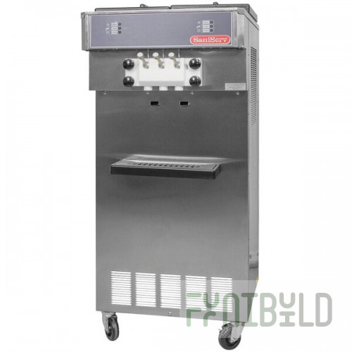 SaniServ 521 WATER 34 Qt. Water Cooled Soft Serve Ice Cream Machine with 2 Hoppers - 208/230V