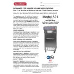 SaniServ 521 WATER 34 Qt. Water Cooled Soft Serve Ice Cream Machine with 2 Hoppers - 208/230V