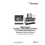 Servend 2706120 MDH-402 20 Valve Sanitary Lever Countertop Ice/Beverage Dispenser with 400 lb. Ice Storage and Internal Carbonator