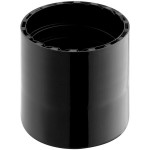 28/410 Black Unlined Disc Top Lid - 100/Pack 28/410 Black Unlined Disc Top Lid - 100/Pack