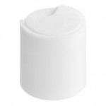 28/410 Black Unlined Disc Top Lid - 100/Pack 28/410 Black Unlined Disc Top Lid - 100/Pack