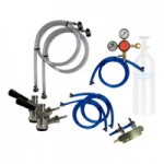 Coldbreak JOCK-2TR-SS54 Stainless Steel 2 Faucet 54 Qt. Insulated Jockey Box with Rear Inputs and 50 ft. Coils
