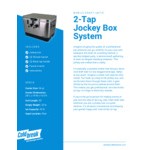 Coldbreak JOCK-2TR-SS54 Stainless Steel 2 Faucet 54 Qt. Insulated Jockey Box with Rear Inputs and 50 ft. Coils