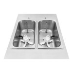 Spaceman 6695-CL 25.4 Qt. Double High Output Countertop Slushy / Granita Frozen Drink Machine - 208-230V