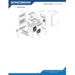 Spaceman 6695-CL 25.4 Qt. Double High Output Countertop Slushy / Granita Frozen Drink Machine - 208-230V