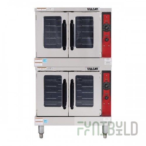 Vulcan VC55ED-208/3 Double Deck Full Size Electric Convection Oven - 208V, Field Convertible, 24 kW