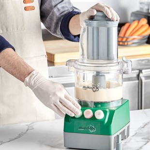 AvaMix Cadet CABFP25CL 2.5 Qt. Clear Batch Bowl Food Processor with Chute Lid and 2 Discs - 3/4 hp