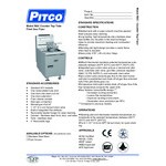 Pitco® SGC Natural Gas 35 lb. Countertop Fryer with Millivolt Controls - 75,000 BTU