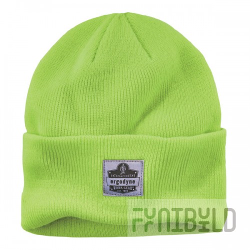 Ergodyne N-Ferno 6806 Hi-Vis Lime Cuffed Rib Knit Winter Hat 16806