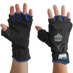 Ergodyne 17342 ProFlex 816 Thermal Fingerless Work Gloves / Flip-Top Mittens - Small - Pair