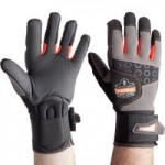 Ergodyne 17342 ProFlex 816 Thermal Fingerless Work Gloves / Flip-Top Mittens - Small - Pair