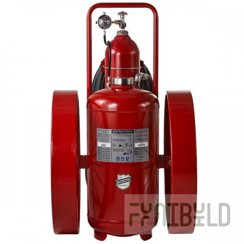 Buckeye 300 lb. ABC Fire Extinguisher - Rechargeable Untagged Regulated Pressure - UL Rating 30-A:320-B:C - Steel Wheels