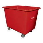 Royal Basket Trucks 10 Cu. Ft. Red Poly Truck with Wood Base and 2 Rigid / 2 Swivel Casters R08-RDX-PTC-4UNN Royal Basket Trucks 10 Cu. Ft. Red Poly Truck with Wood Base and 2 Rigid / 2 Swivel Casters R08-RDX-PTC-4UNN