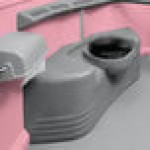 PolyJohn SA1-1012 We'll Care III Pink Wheelchair Accessible Portable Restroom - Assembled PolyJohn SA1-1012 We'll Care III Pink Wheelchair Accessible Portable Restroom - Assembled