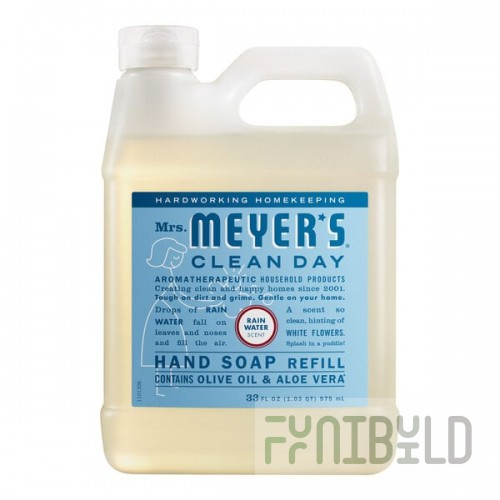 Mrs. Meyer's Clean Day 394712 33 oz. Rainwater Scented Hand Soap Refill - 6/Case