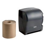 Lavex Translucent Black Lever Activated Paper Towel Dispenser with 6 Paper Towel Rolls Lavex Translucent Black Lever Activated Paper Towel Dispenser with 6 Paper Towel Rolls