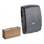 Lavex Translucent Black Lever Activated Paper Towel Dispenser with 6 Paper Towel Rolls Lavex Translucent Black Lever Activated Paper Towel Dispenser with 6 Paper Towel Rolls