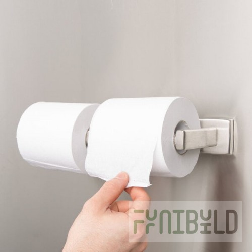 Bobrick B-6867 Surface-Mounted Double Toilet Tissue Dispenser with Satin Finish
