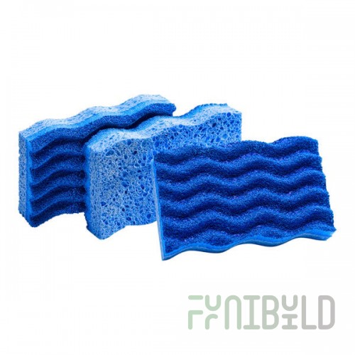 Libman 1075 Blue Light-Duty Cellulose Scouring Sponge - 24/Case