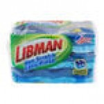 Libman 1075 Blue Light-Duty Cellulose Scouring Sponge - 24/Case