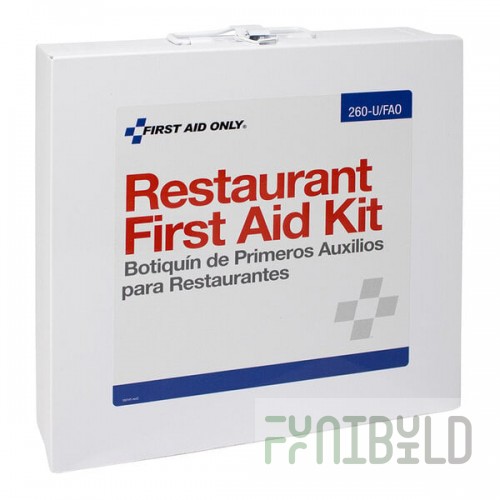 First Aid Only 260-U/FAO 75-Person Restaurant First Aid Kit with Metal Case