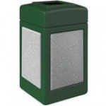 Commercial Zone 720347K StoneTec 42 Gallon Square Gray Open Top Decorative Trash Can with Sedona Panels Commercial Zone 720347K StoneTec 42 Gallon Square Gray Open Top Decorative Trash Can with Sedona Panels