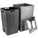 Commercial Zone 724666 ModTec 39 Gallon Gunmetal Satin Square Trash Can with Stainless Steel Lid