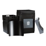 Commercial Zone Avante 55 Gallon Gray Polyethylene Square Indoor / Outdoor Modular Single-Stream Trash Can with Canopy Top Commercial Zone Avante 55 Gallon Gray Polyethylene Square Indoor / Outdoor Modular Single-Stream Trash Can with Canopy Top