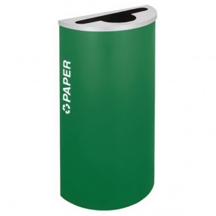 Ex-Cell Kaiser RC-KDHR-P EGX Kaleidoscope Collection Emerald Texture Half Round 8 Gallon Customizable Paper Receptacle Ex-Cell Kaiser RC-KDHR-P EGX Kaleidoscope Collection Emerald Texture Half Round 8 Gallon Customizable Paper Receptacle