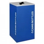 Ex-Cell Kaiser RC-KDHR-P EGX Kaleidoscope Collection Emerald Texture Half Round 8 Gallon Customizable Paper Receptacle