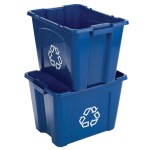 Rubbermaid® FG571473BLUE 14 Gallon Blue Rectangular Curbside Recycling Bin Rubbermaid® FG571473BLUE 14 Gallon Blue Rectangular Curbside Recycling Bin