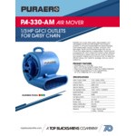 PURAERO PA-330-AM-GN Green 3-Speed Air Mover - 2,550 CFM, 115V
