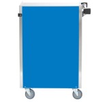 Lakeside 815BL Medium-Duty Stainless Steel Four Shelf Utility Cart With Enclosed Base and Royal Blue Finish - 16 7/8 Lakeside 815BL Medium-Duty Stainless Steel Four Shelf Utility Cart With Enclosed Base and Royal Blue Finish - 16 7/8