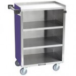 Lakeside 815BL Medium-Duty Stainless Steel Four Shelf Utility Cart With Enclosed Base and Royal Blue Finish - 16 7/8 Lakeside 815BL Medium-Duty Stainless Steel Four Shelf Utility Cart With Enclosed Base and Royal Blue Finish - 16 7/8