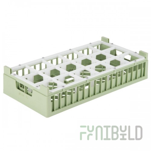 Vollrath 52824 Signature Half-Size Light Green 18-Compartment 7 3/16