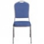Flash Furniture FD-C01-S-7-GG Hercules Blue Fabric Crown Back Stackable Banquet Chair with Silver Frame Flash Furniture FD-C01-S-7-GG Hercules Blue Fabric Crown Back Stackable Banquet Chair with Silver Frame