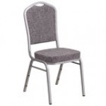 Flash Furniture FD-C01-S-7-GG Hercules Blue Fabric Crown Back Stackable Banquet Chair with Silver Frame Flash Furniture FD-C01-S-7-GG Hercules Blue Fabric Crown Back Stackable Banquet Chair with Silver Frame