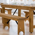 Lancaster Table & Seating Vineyard 7' Barrel Brown Wood Folding Bench 12 Lancaster Table & Seating Vineyard 7' Barrel Brown Wood Folding Bench 12