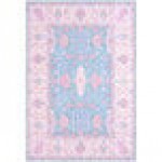 Abani Molana Collection 4' x 6' Pink / Blue Vintage Folk Area Rug Abani Molana Collection 4' x 6' Pink / Blue Vintage Folk Area Rug
