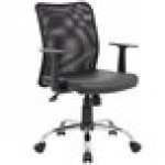 Boss B6116C-CS Black Mesh Back and Vinyl Seat Budget Task Chair with T-Arms Boss B6116C-CS Black Mesh Back and Vinyl Seat Budget Task Chair with T-Arms