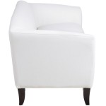 Flash Furniture 111-3-WH-GG Hercules Imperial White Leather Sofa with Wooden Feet Flash Furniture 111-3-WH-GG Hercules Imperial White Leather Sofa with Wooden Feet