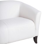 Flash Furniture 111-3-WH-GG Hercules Imperial White Leather Sofa with Wooden Feet Flash Furniture 111-3-WH-GG Hercules Imperial White Leather Sofa with Wooden Feet