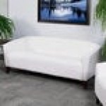 Flash Furniture 111-3-WH-GG Hercules Imperial White Leather Sofa with Wooden Feet Flash Furniture 111-3-WH-GG Hercules Imperial White Leather Sofa with Wooden Feet