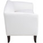Flash Furniture 111-3-WH-GG Hercules Imperial White Leather Sofa with Wooden Feet Flash Furniture 111-3-WH-GG Hercules Imperial White Leather Sofa with Wooden Feet